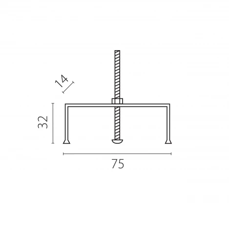 Фиксирующая скоба для встраиваемого трека 5030xx-R Lightstar Quattro 503000-R
