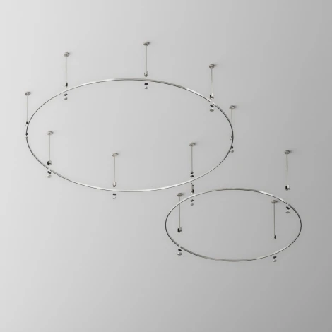Шинопровод модульный подвесной/накладной магнитный 24V круглый из полукругов 1800мм Maytoni Busbar trunkings Flarity TRX154-2SR-D1800-PT
