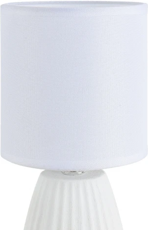 Настольная лампа Lumion Asela 8159/1T белый, керамика/текстиль E14 1*40W 220V (выключатель, круглые)
