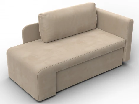 Кушетка Лига-097 (ДВП,ДСП,ЛДСП,Брус/Пластик/Велюр/Бежевый) Лига Диванов 134763