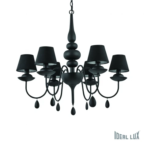 Подвесная люстра Ideal Lux Blanche SP6 NERO