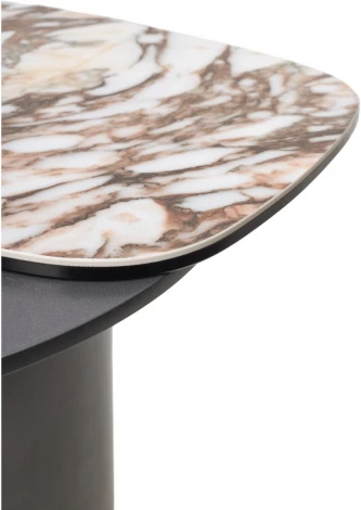 Стол кофейный ARVID TL-312 испанская керамика на стекле/ МДФ окраш. / темно-серый МДФ каркас ®DISAUR (арт.626M05807)