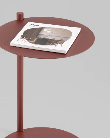 Журнальный столик Stool Group Siara металл бордовый УТ000041889