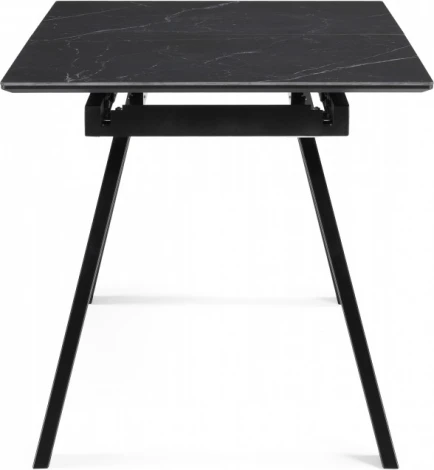 Керамический стол Соммерс 140 (Соммерс 140(180)х80х75 черный мрамор / черный) Woodville арт.588060