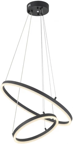 Подвесной светильник Escada Void 10254/2LED 66W Black APP (регулировка яркости, 220V, пульт управления, управление смартфоном, на тросе)