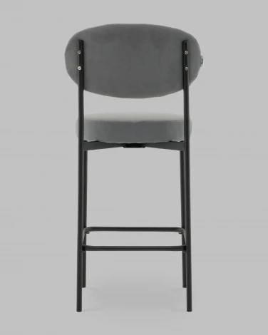 Стул Полубарный Бриф DD велюр серый Stool Group арт.УТ000041515