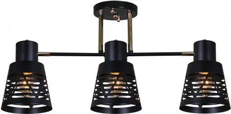 Потолочная люстра на штанге Reluce 06074-3.3-03 BK+FG (220V)