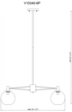 Подвесная люстра на штанге Moderli Bizet V10340-6P (220V)