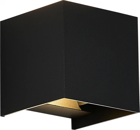 Настенный уличный светильник ST Luce Brik SL9513.401.01 черный/черный LED 1*10W (220V, куб, IP65)