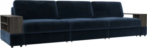 Диван прямой с 2 полками Лига-055 НПБ Лонг Лига Диванов (Велюр) арт.129083
