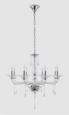 Подвесная люстра Crystal Lux Monica SP8 CHROME/TRANSPARENT