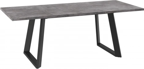 Стол МАМАДОМА Лофт Люкс 160 ДЫМЧАТАЯ КЕРАМИКА, Черный