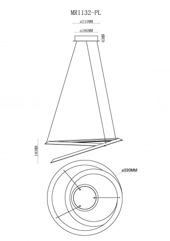 Подвесная люстра MyFar Siero MR1132-PL (LED, 220V)