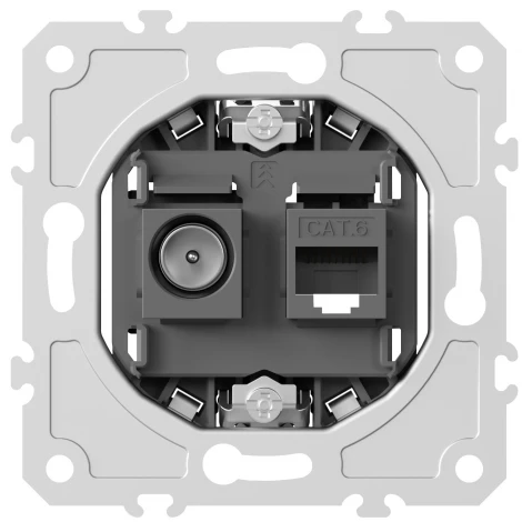 Механизм ТВ-розетки + Ethernet RJ-45 Donel DB DB36200