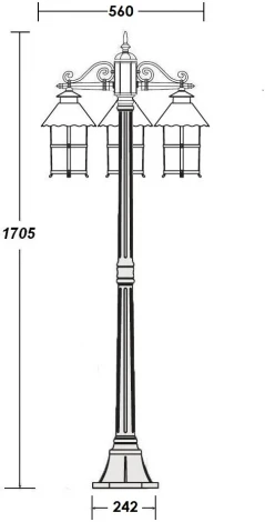 Наземный фонарь Oasis Light CAIOR 1 81508B Bl (220V, IP44)