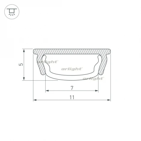 Профиль ARH-BENT-W11-2000 ANOD (Алюминий) 023592 Arlight