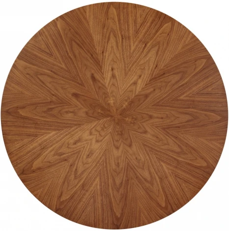 Стол Bradex Home Liverpool диам.110см, шпон орех лучевой набор, с хромированными ножками (RF 0519)