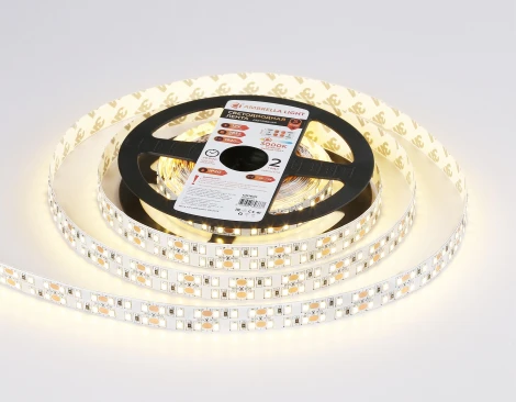 Светодиодная лента двухрядная Ambrella Illumination GS1601 2835 240Led 19.2W/m 12V IP20 3000K 5m