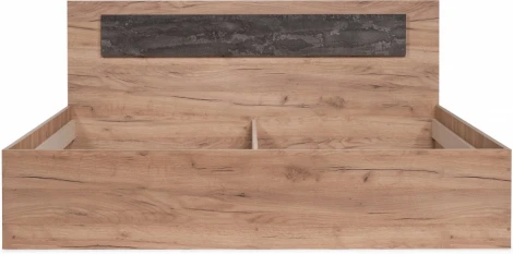 Кровать Woodville Taika 160х200 дуб золотой / камень темный