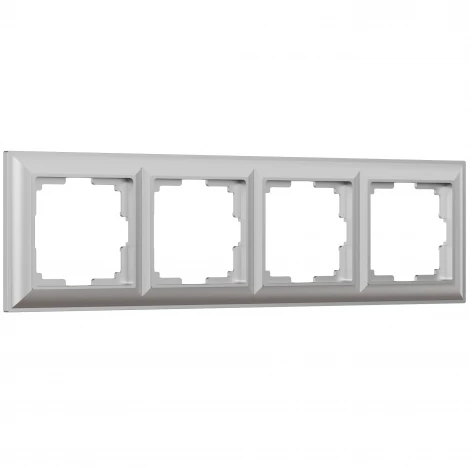 Рамка на 4 поста Fiore (серебряный) Werkel W0042206 (a051032)