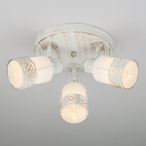 Спот Eurosvet 20025-20026 20026/3 белый с золотом (220V, круглые)