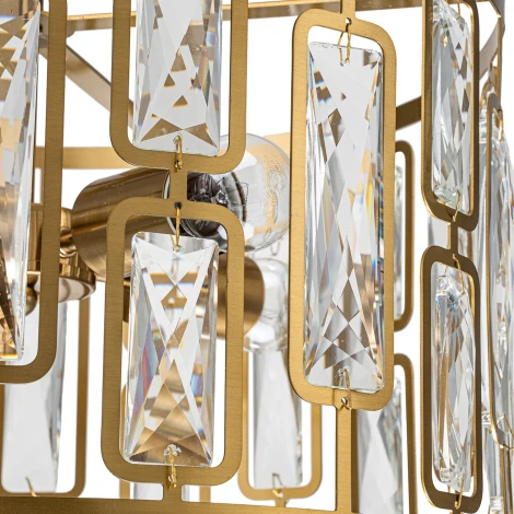 Подвесная люстра Escada Glow 2102/4S Gold Е27*60W (220V, на цепи, круглые)