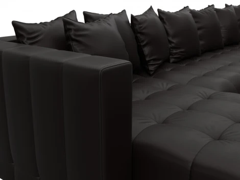 Диван П-образный Лига-052 НПБ Лонг (ЛДСП,Брус,Фанера/Пластик/Экокожа/Коричневый) Лига Диванов 129919