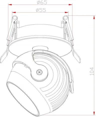 Точечный встраиваемый светодиодный светильник 7002-ZZ10W(W) Fiberli 7002-Zz10W 12130501 (220V, шар)