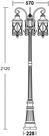 Наземный фонарь Oasis Light LUCERNA 84809B/18 Bl (220V, фонарь, IP44)