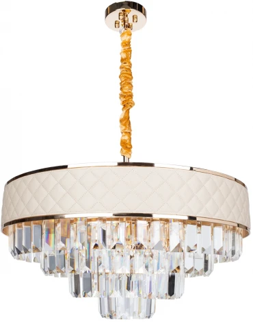 Подвесная люстра Arte Lamp Annabelle A1008LM-8GO (220V, хрусталь, на цепи, круглые)