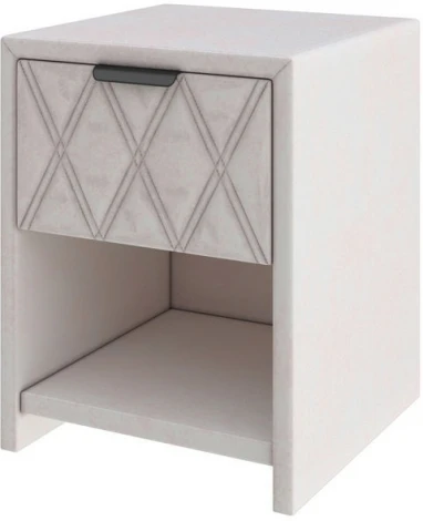 PROxSON Тумба Side (Ткань: Велюр Teddy Жемчужный) 44x45