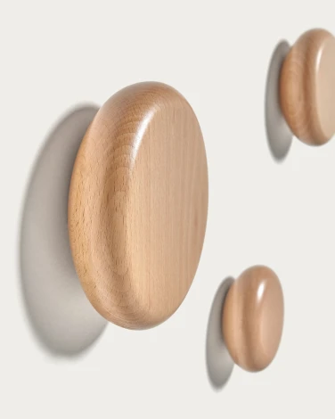 Nadue Набор из 3 настенных крючков из массива бука с натуральной отделкой La Forma (ex Julia Grup) арт.148229