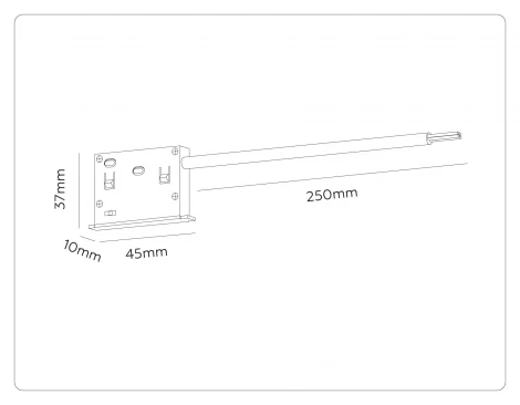 Ввод питания для шинопровода Magnetic standard 48V 10mm Ambrella Track System GL2025