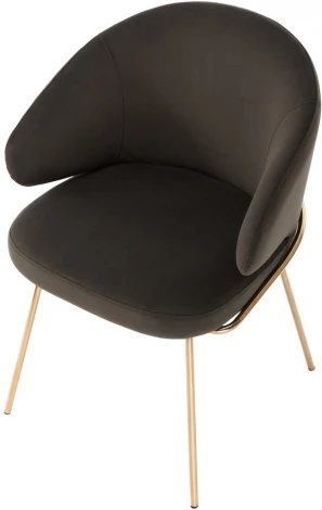 Стул-полукресло Bradex Home Emil графит с золотыми ножками (RF 0544)