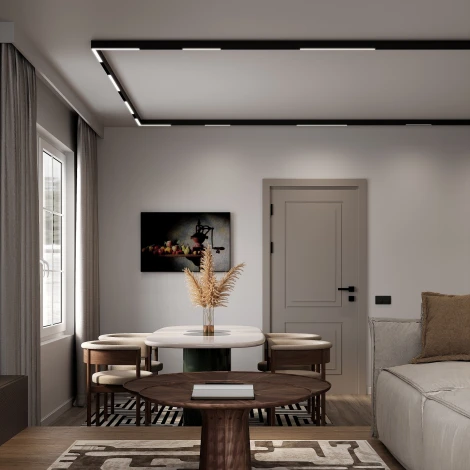 Трековый светильник магнитный светодиодный угловой 48V 24W Hesby Lighting ElDeko HSBL_0234