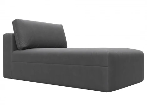 Модуль канапе Лига-060 НПБ (ЛДСП,Брус,Фанера,Замша/Серый) Лига Диванов 129562