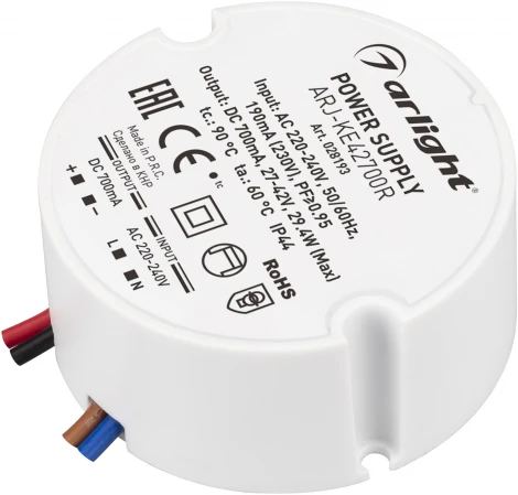 Блок питания ARJ-KE42700R (29W, 700mA, PFC) (IP44 Пластик) 028193 Arlight ARJ