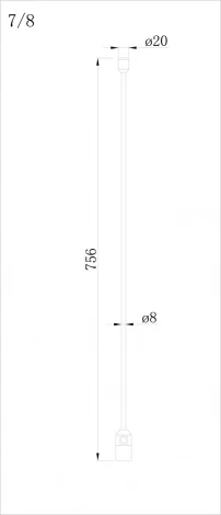 Cтойка с одиночным фиксатором Donolux CODE 1.2 Single Stand H700-2 BBr DL20224