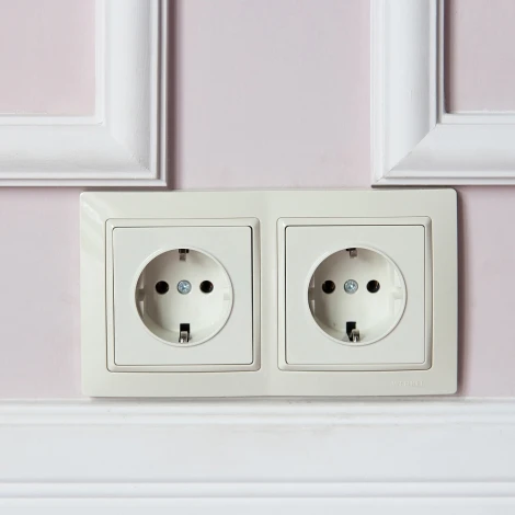 Розетка с заземлением, безвинтовой зажим (слоновая кость) Werkel W1171303 (a051478)