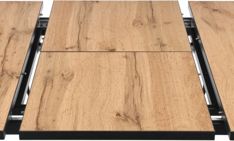 Стол Bradex Home Dublin раскладной 120-160х80х75 Дуб Вотан с черными ножками (RF 0482)