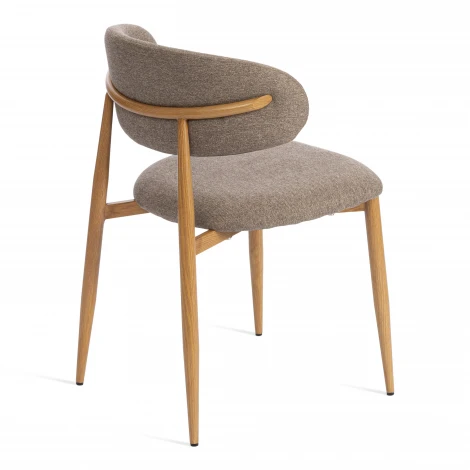 Стул обеденный Belsay/Белси / 2 шт. в упаковке велюр/металл, светло-коричневый/натуральный, 46х53х79см (Комплект из 2 шт.) Tetchair 25928