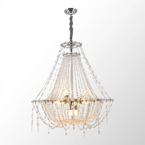 Подвесная люстра Lussole Rains LSP-6001 (220V, хрусталь, на цепи)