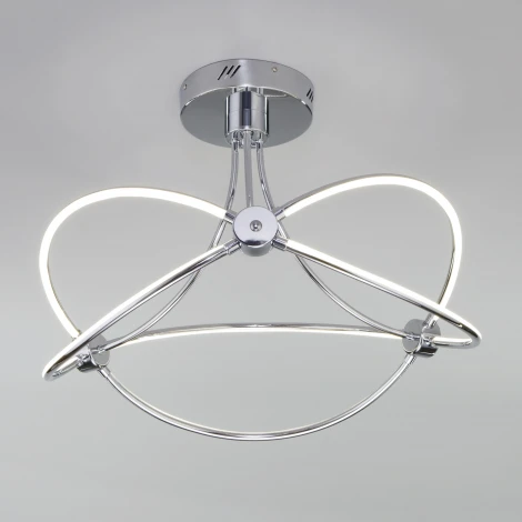 Потолочная люстра Wi-Fi Eurosvet 90246/6 хром (LED, 220V, управление смартфоном, голосовое управление, умный дом - Minimir Home)