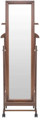 Вешалка костюмная с зеркалом на колесах В 24Н средне-коричневый от фабрики Mebelik