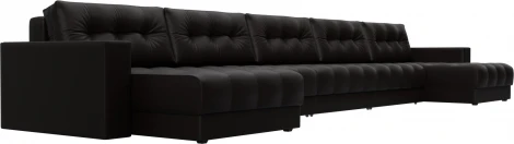 Диван П-образный с декором Лига-049 НПБ Мегалонг Лига Диванов (Экокожа) арт.128535