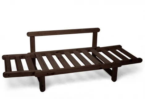 Кушетка Arsko Сламбер венге синяя клетка рогожка