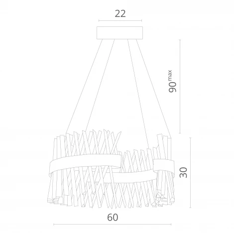 Подвесная люстра Divinare Corona 1685/01 SP-1 (LED, 220V, хрусталь, на тросе, круглые)