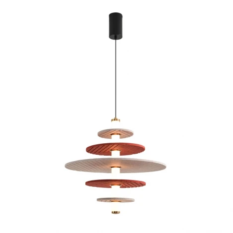 Подвесной светильник светодиодный Lumion Felta 8296/14ALчерный/бежевый/бурый, металл/фетр/акрил LED 14W 3000K 220V (на проводе, круглые)