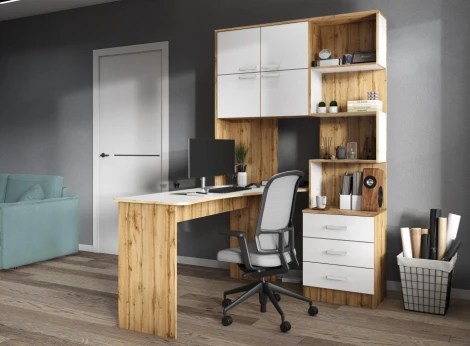 Компьютерный стол Ганор Woodville (ЛДСП/Белый) арт.602811