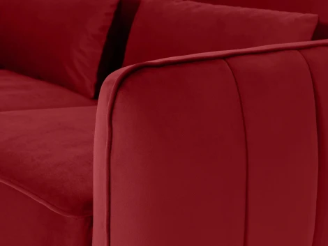 Диван Amsterdam двухместный ОГОГО (арт.342689), (Ткань/Бордовый)